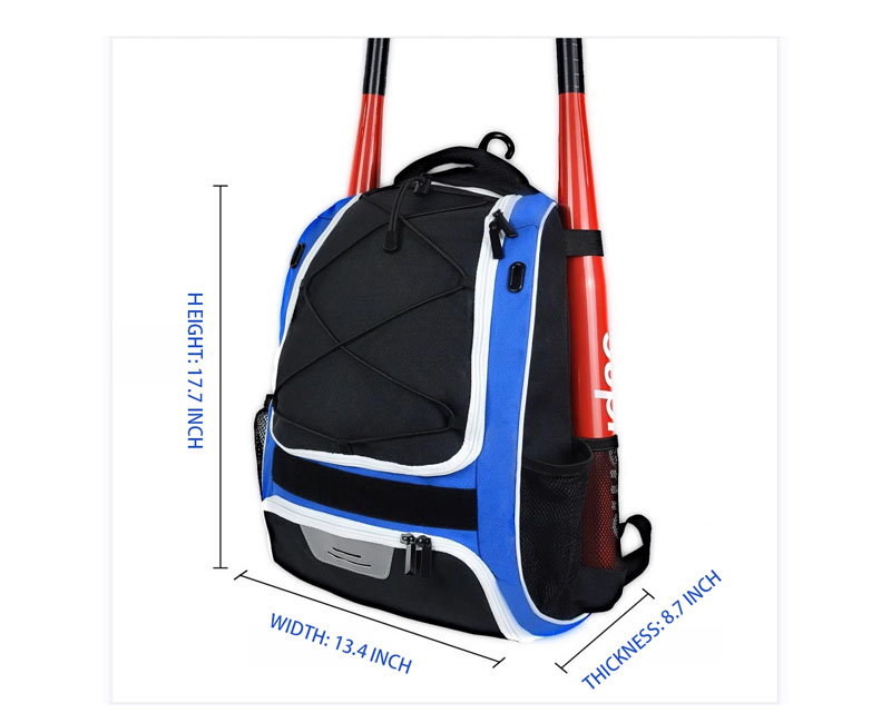 Factory Custom Large Capacity Baseball Bat Backpack With Shoes Compartment WP-801