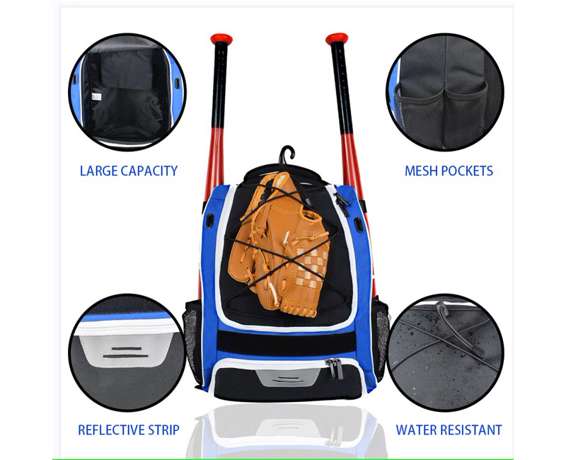 Factory Custom Large Capacity Baseball Bat Backpack With Shoes Compartment WP-801